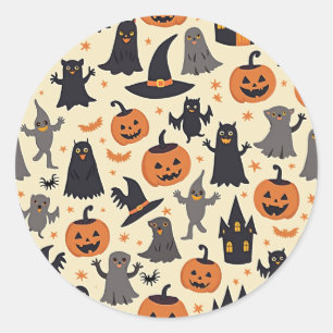 Pegatinas del patrón de Halloween