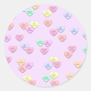 Pegatinas del patrón de los corazones de los dulce