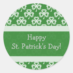 Pegatinas del patrón de Shamrocks espumosos