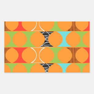 Pegatinas del patrón Naranja moderno de mediados d