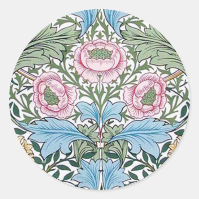 Pegatinas del patrón William Morris Myrtle Chintz (Anverso)