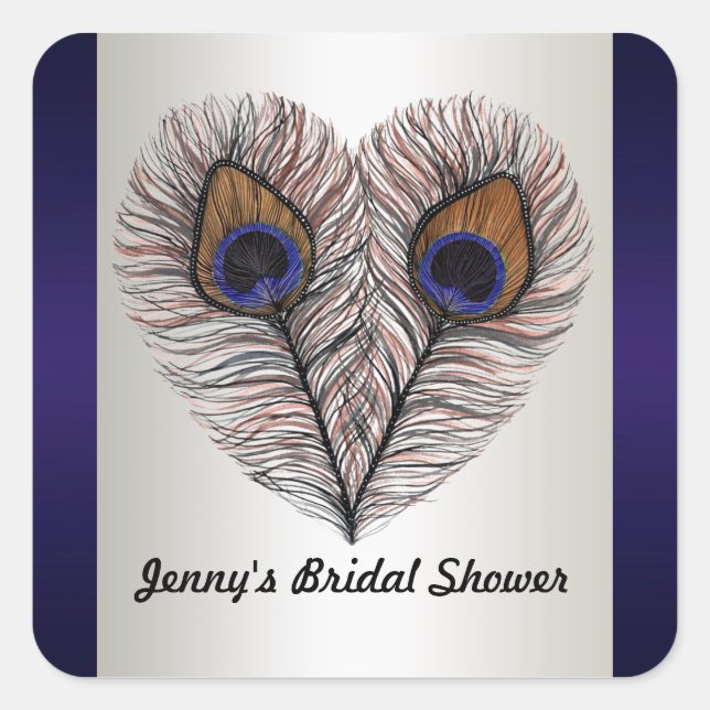 Pegatinas del Peacock Azul de Medianoche (Anverso)