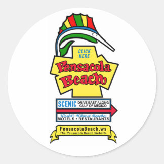 Pegatinas del Pensacola Beach Rótulo de 3"
