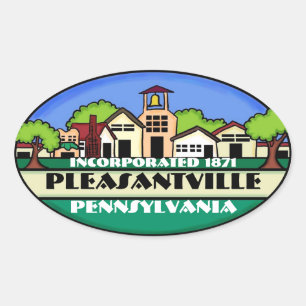 Pegatinas del pequeño pueblo de Pleasantville Penn