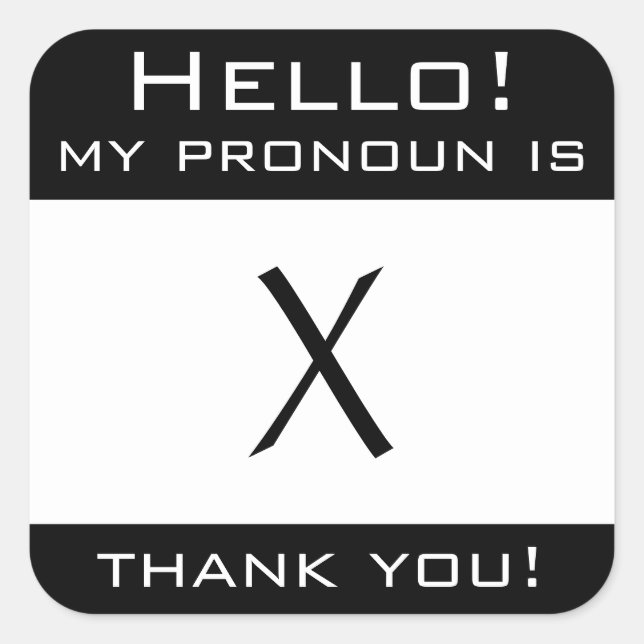 pegatinas del personalizable "My pronoun" (Anverso)