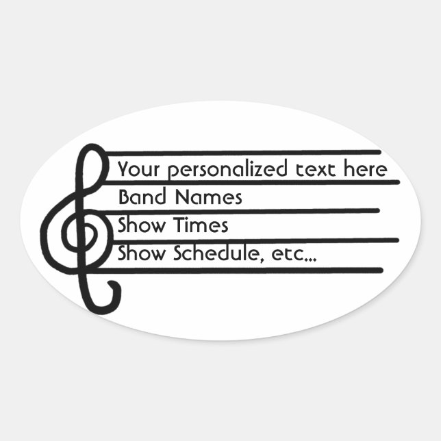 pegatinas del personalizable treble clef (Anverso)