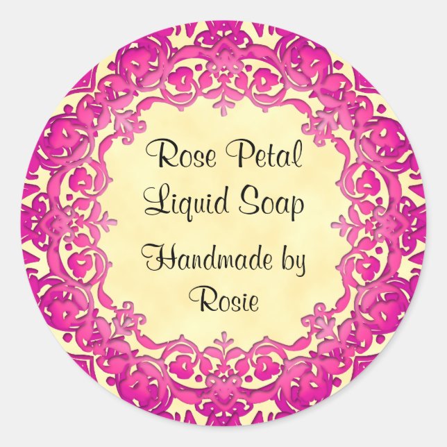 Pegatinas del Personalizado de arte rosa añejo Cra (Anverso)