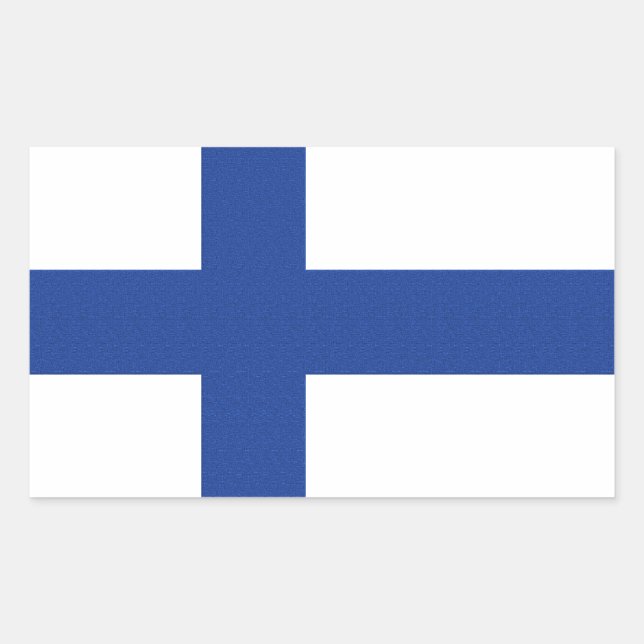 Pegatinas del personalizado de Bandera de Finlandi (Anverso)