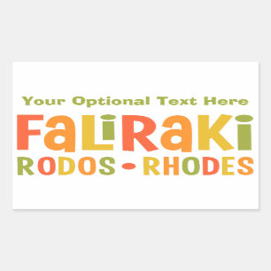 Pegatinas del personalizado de Faliraki Rodas