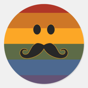 Pegatinas del personalizado del Orgullo Mustache