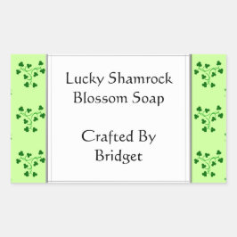 Pegatinas del Personalizado Green Shamrock Pattern