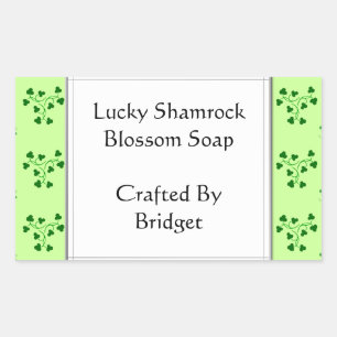 Pegatinas del Personalizado Green Shamrock Pattern