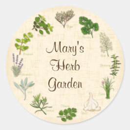 Pegatinas del personalizado Herb Garden