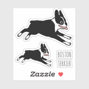 Pegatinas del Personalizado Perro Feliz de Boston 