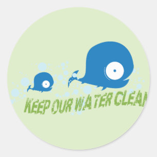 Pegatinas del planeta orgánico de ballena