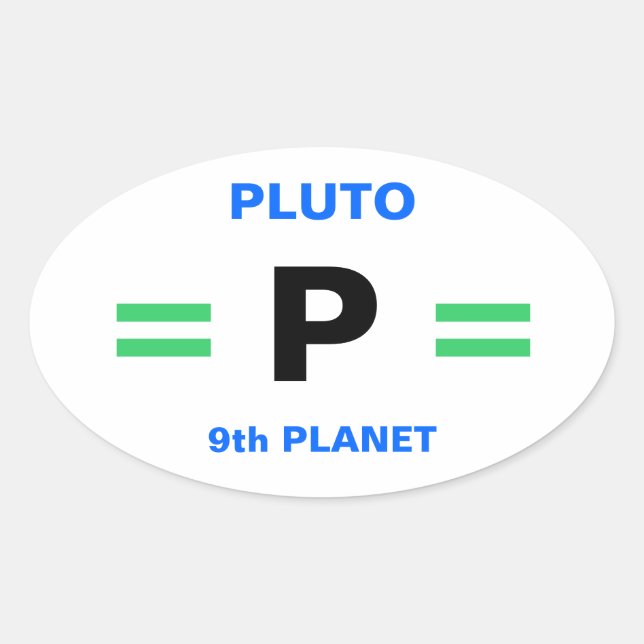 Pegatinas del planeta PLUTÓN (4) (Anverso)