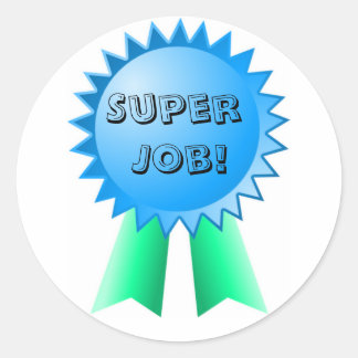 Pegatinas del premio Cinta azul y verde del profes