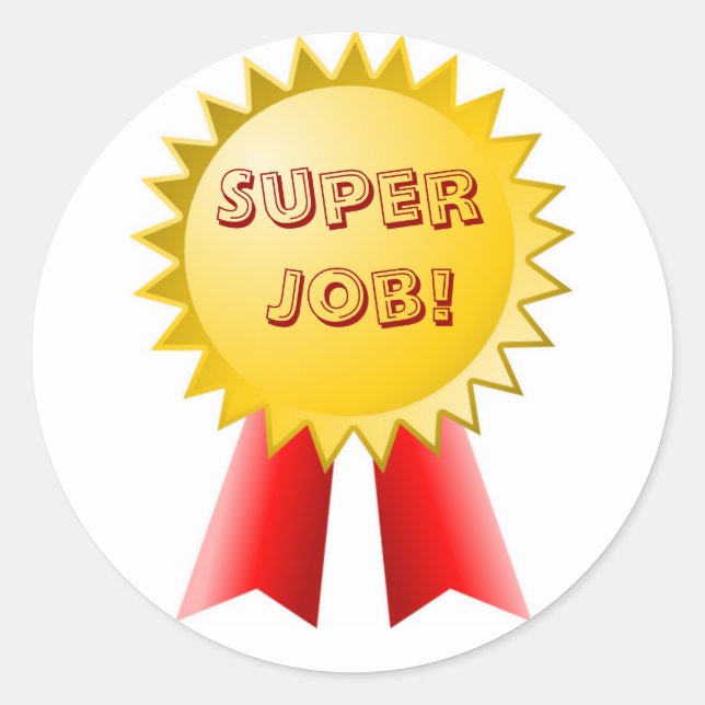 Pegatinas del premio de cinta roja y amarilla del  (Anverso)