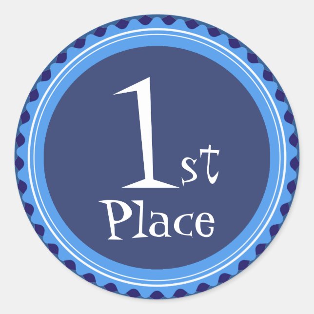 Pegatinas del premio del lugar del azul del (Anverso)