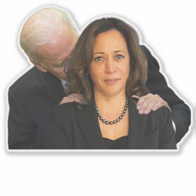 Pegatinas del presidente Biden Sniffing Harris Vin (Anverso)