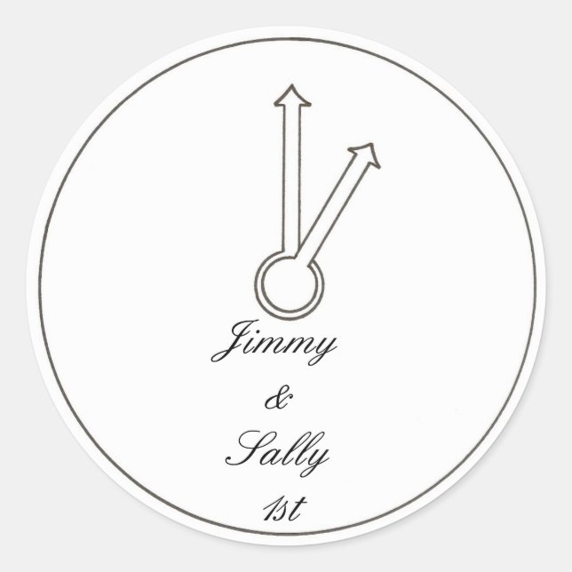 Pegatinas del Primer Aniversario de Clock One Oclo (Anverso)