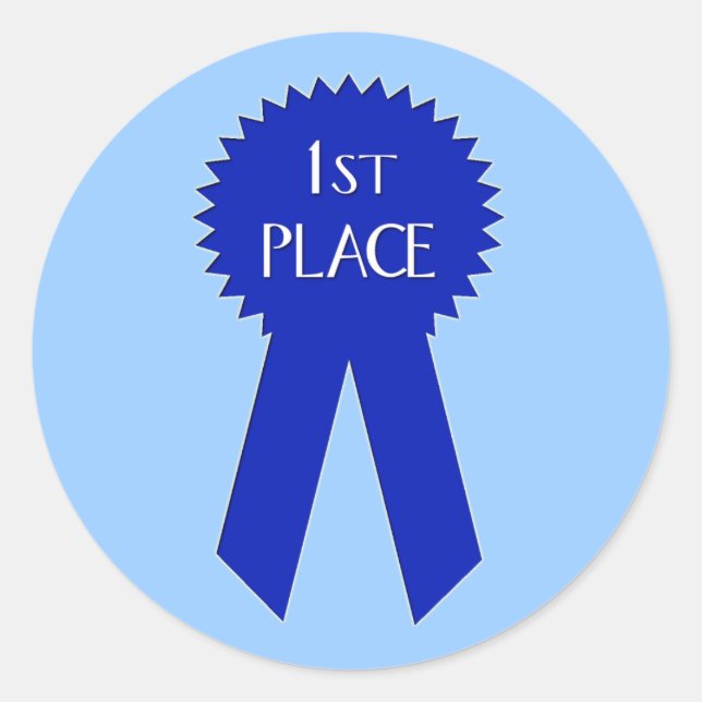 Pegatinas del primer lugar - Personalizado (Anverso)