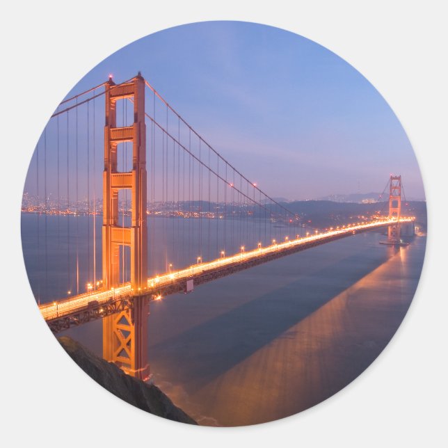 Pegatinas del puente Golden Gate en Sunset (Anverso)