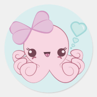 Pegatinas del pulpo de Kawaii