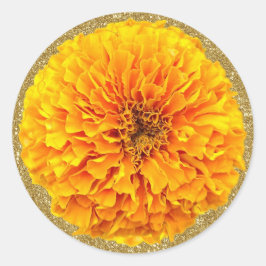 Pegatinas del Purpurina de Oro Marigold Naranja Br