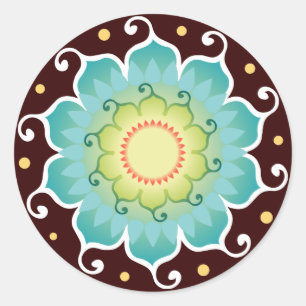 Pegatinas del radiante de Lotus