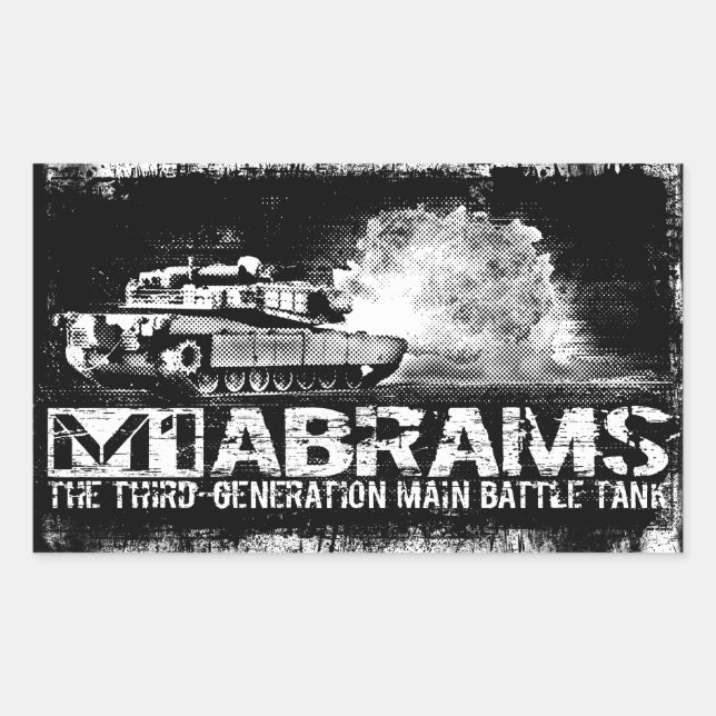 Pegatinas del Rectángulo de Abrams M1 (Anverso)
