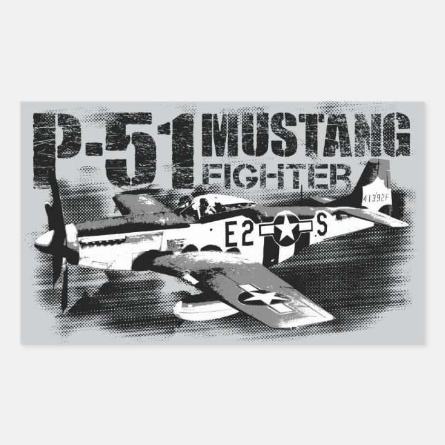 Pegatinas del Rectángulo de Mustang P-51 (Anverso)