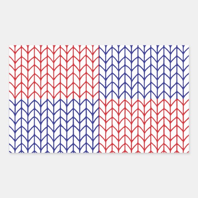 PEGATINAS del Rectángulo del KNIT de AMÉRICA (Anverso)