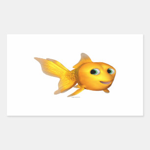 Pegatinas del Rectángulo del Pescado de Goldie