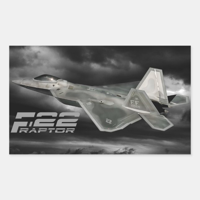 Pegatinas del Rectángulo del RAPTOR F-22 (Anverso)