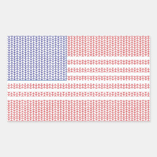 PEGATINAS del Rectángulo "FLAG" del KNIT AMERICANO