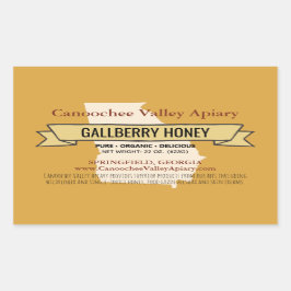 Pegatinas del Rectángulo Honey Jar del estado de G