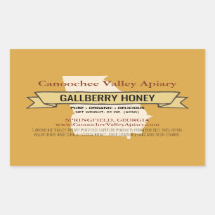 Pegatinas del Rectángulo Honey Jar del estado de G