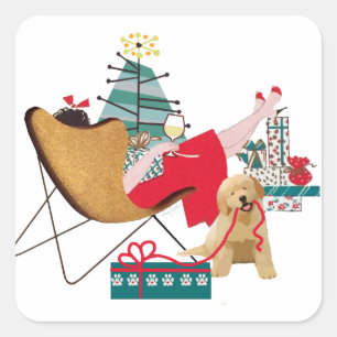 PEGATINAS del RETRO FESTIVAYS Golden Retriever