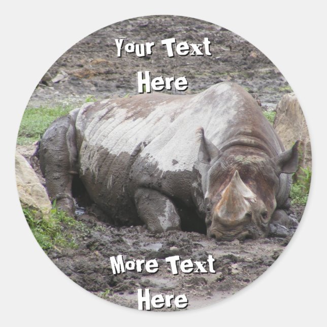 Pegatinas del rinoceronte de sulfuro (Anverso)