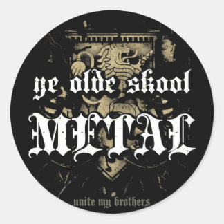 Pegatinas del Rock=Life 'Ye Olde Skool Metalizado'