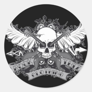 Pegatinas del Rock Thiz Clothing Skull & Wings