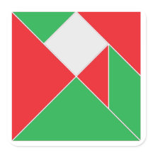 Pegatinas del rompecabezas del Tangram navidades