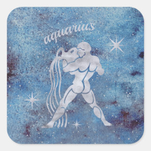 Pegatinas del Rótulo Aquarius Zodiac