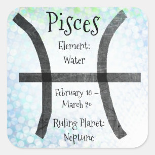 Pegatinas del Rótulo Pisces Horoscope Zodiac