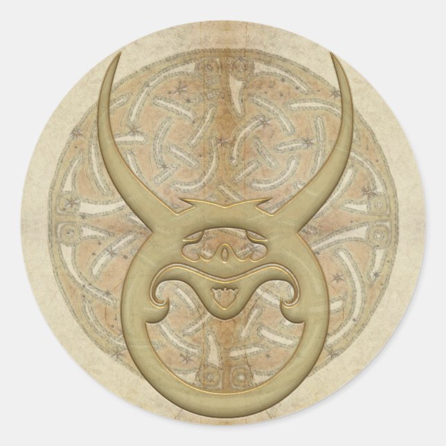 Pegatinas del Rótulo Zodiac Taurus (Anverso)