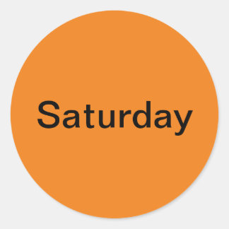 Pegatinas del sábado Día de la Semana Naranja
