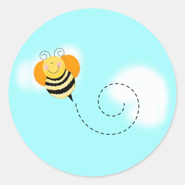 Pegatinas del Sello para sobres Bee Hop Bumble Bee (Anverso)