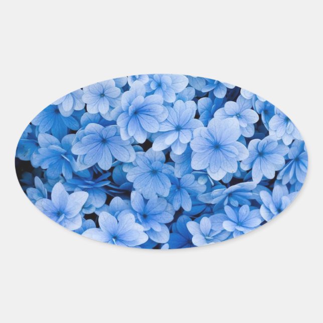 Pegatinas del Sello para sobres Boda Floral Azul (Anverso)