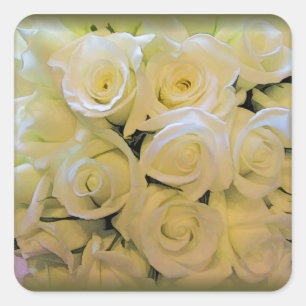 PEGATINAS del SELLO PARA SOBRES CREAMY WHITE ROSE